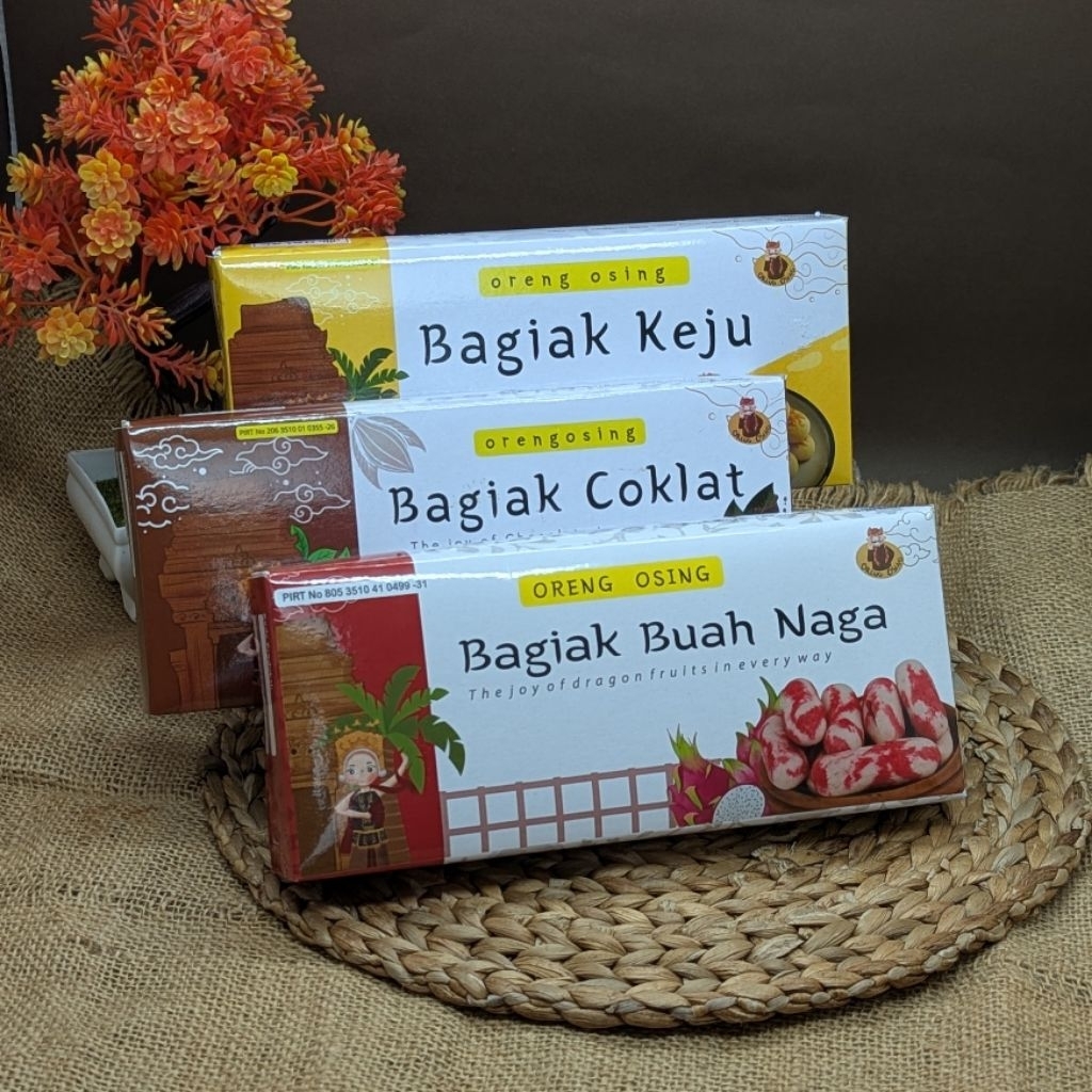 Bagiak Oreng Osing 200g | Bagiak Keju Coklat Buah Naga | Kue Tradisional Banyuwangi