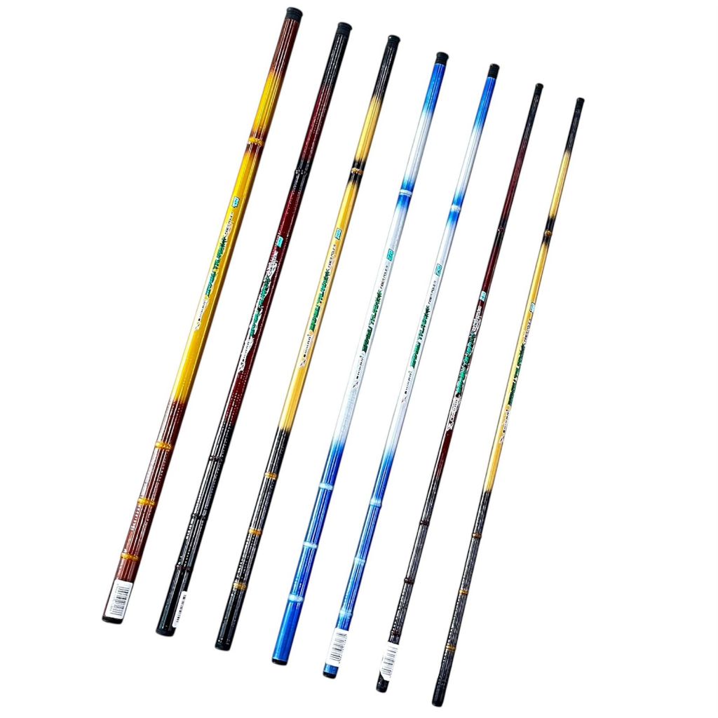 TEGEK PANCING RUAS PANJANG SHIKARI BAMBU TAJAM PANJANG 180 - 450 CM BERBAHAN FIBER POLE DENGAN MOTIF