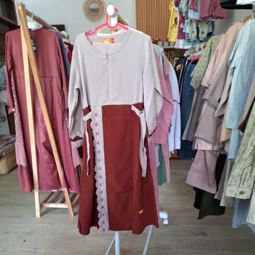 Gamis Nibras P3 ukuran LD 64 Panjang 85