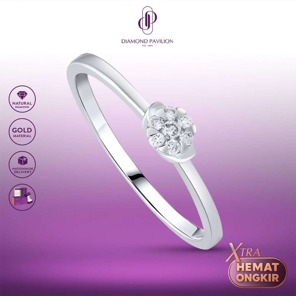 Diamond Pavilion Cincin Emas Batu Berlian Elise Ring