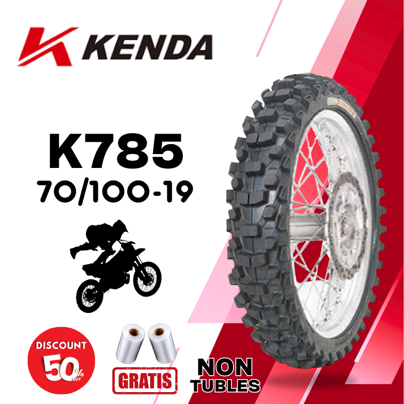 BAN MOTOR TRAIL KENDA K785 70/100 RING 19 NON TUBELESS ORIGINAL