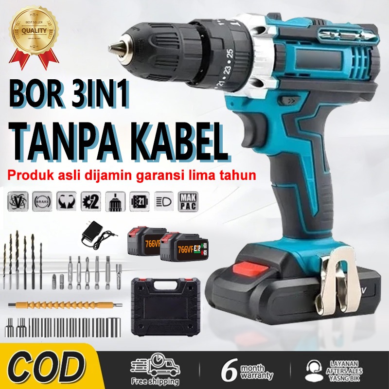 766VF/388VF  Mesin Bor  Bor baterai  cas 10mm listrik murah  tangan baterai besi tembok Beton kayu  