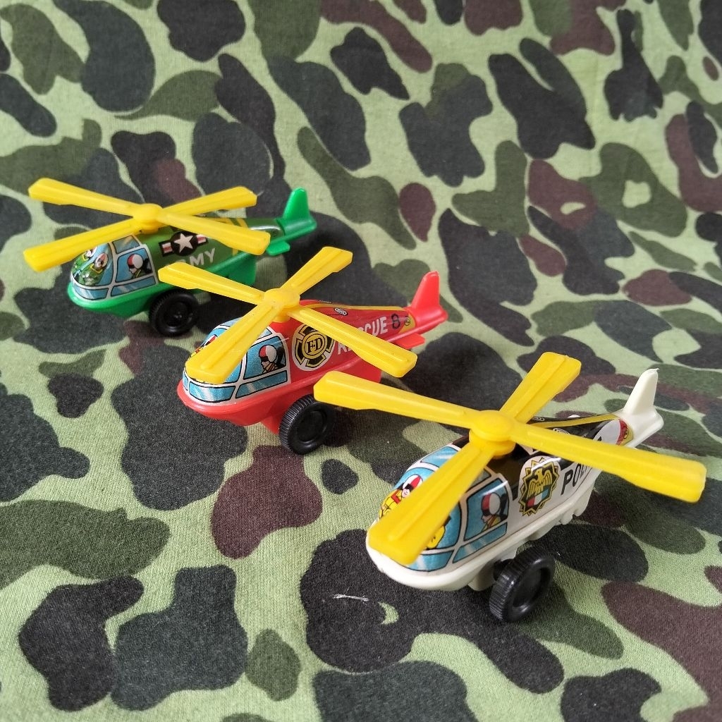 mainan tentara jadul helikopter tintoys buatan jepang 1970 tintoys jadul helikopter army man chips p
