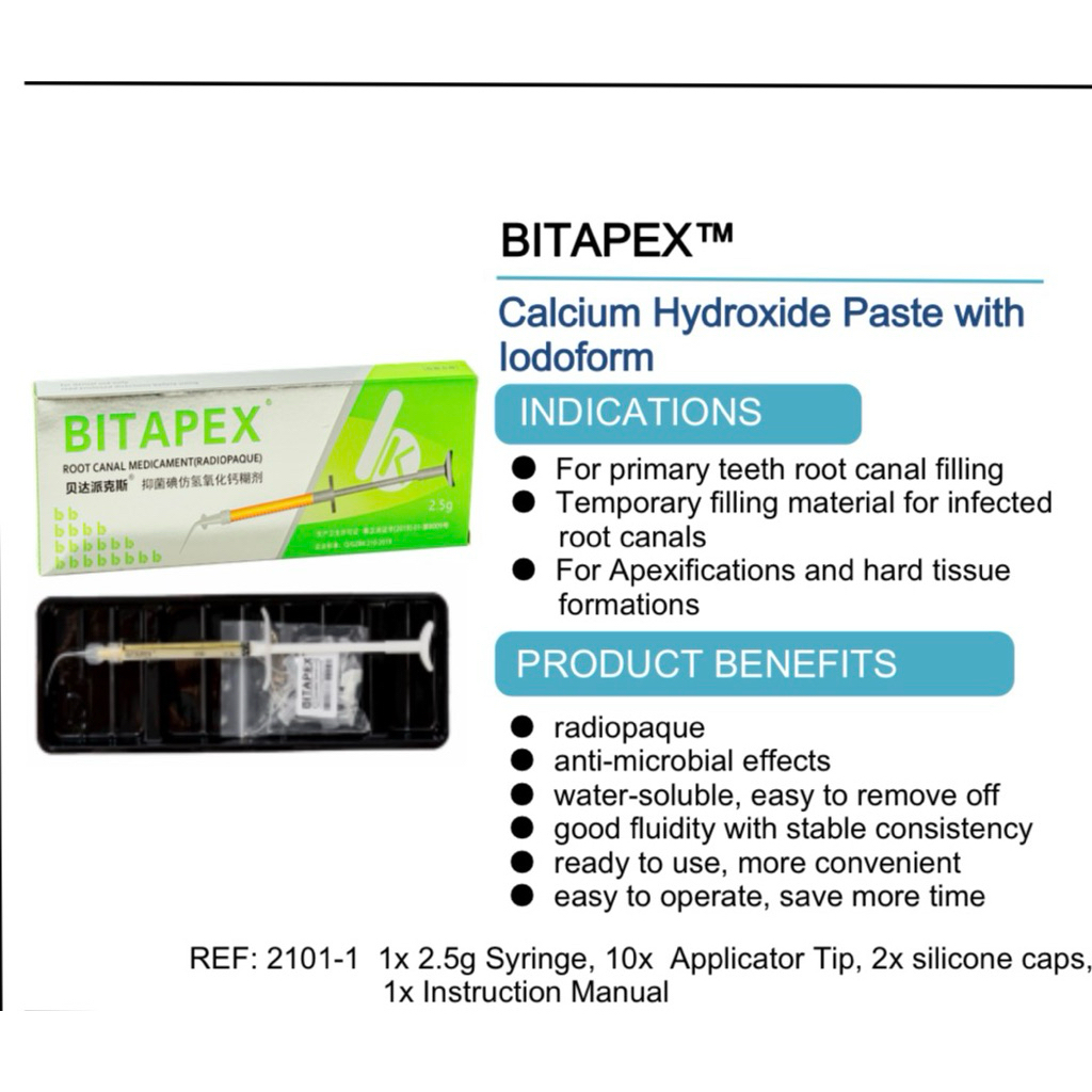 Bekendent BITAPEX Root canal medicament radiopaque with iodoform / pasta medikamen kalsium hidroksid