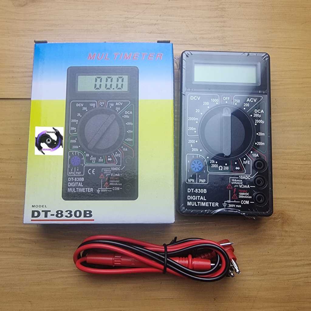 DT830B Multitester Buzzer  / avometer / Multimeter Tester Digital DT830 DT 830 Lengkap