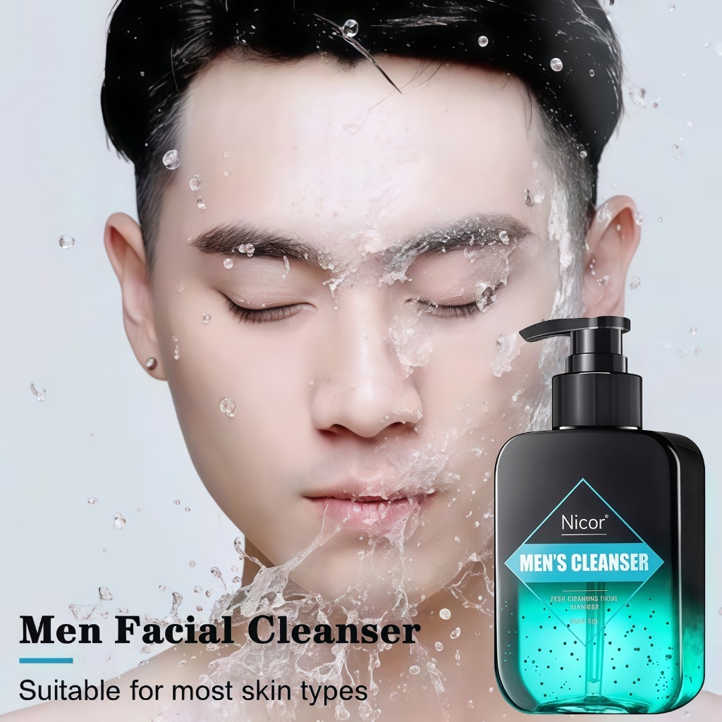 Pembersih Wajah Pria Pembersih Wajah Jerawat Men's Face Wash Pori-pori bersih pembersih wajah pelemb