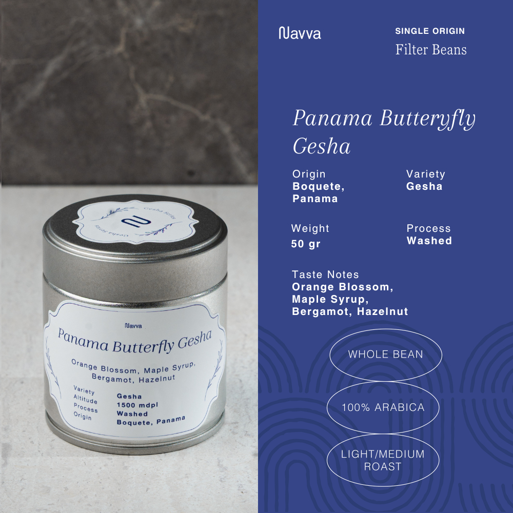 50 gr Panama Butterfly Gesha - Biji Kopi Eksotis Geisha Navva Roastery Exotic Filter Coffee Beans