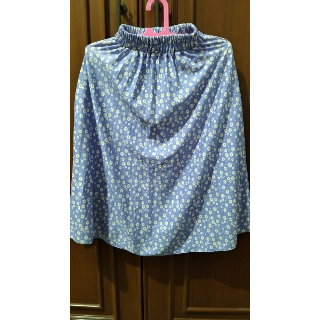 Rok anak motif bunga warna lilac