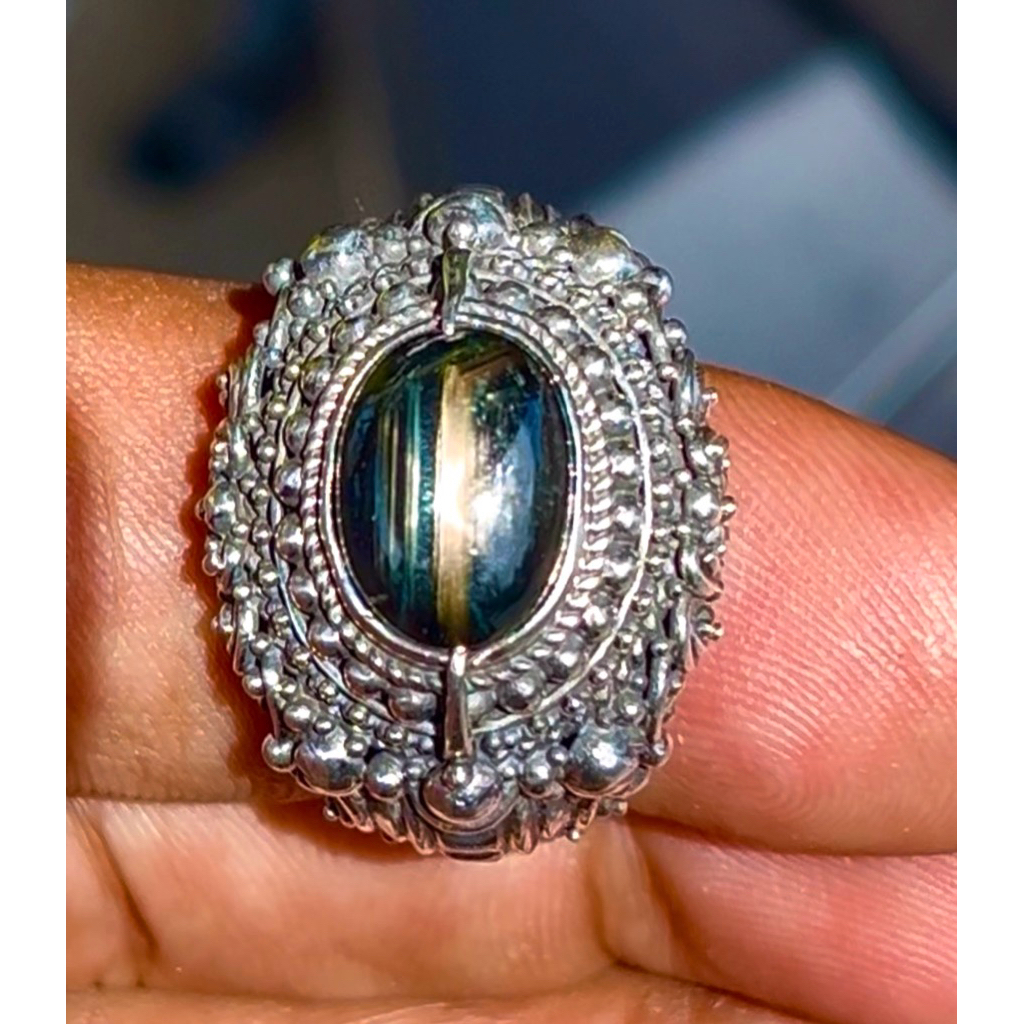 Natural bangsing kresnedana (fancy black sapphire) natural star 12