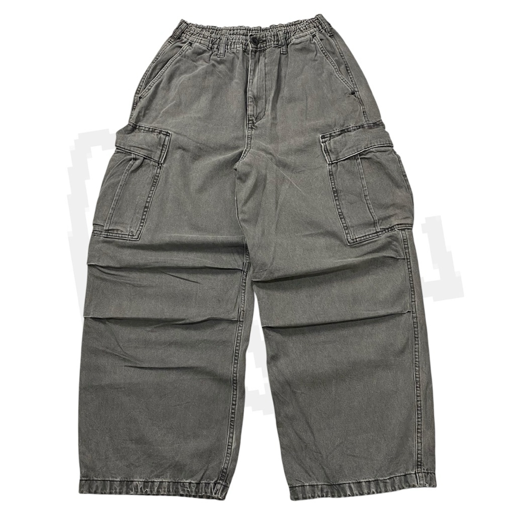 Uniqlo GU Super baggy cargo grey jeans