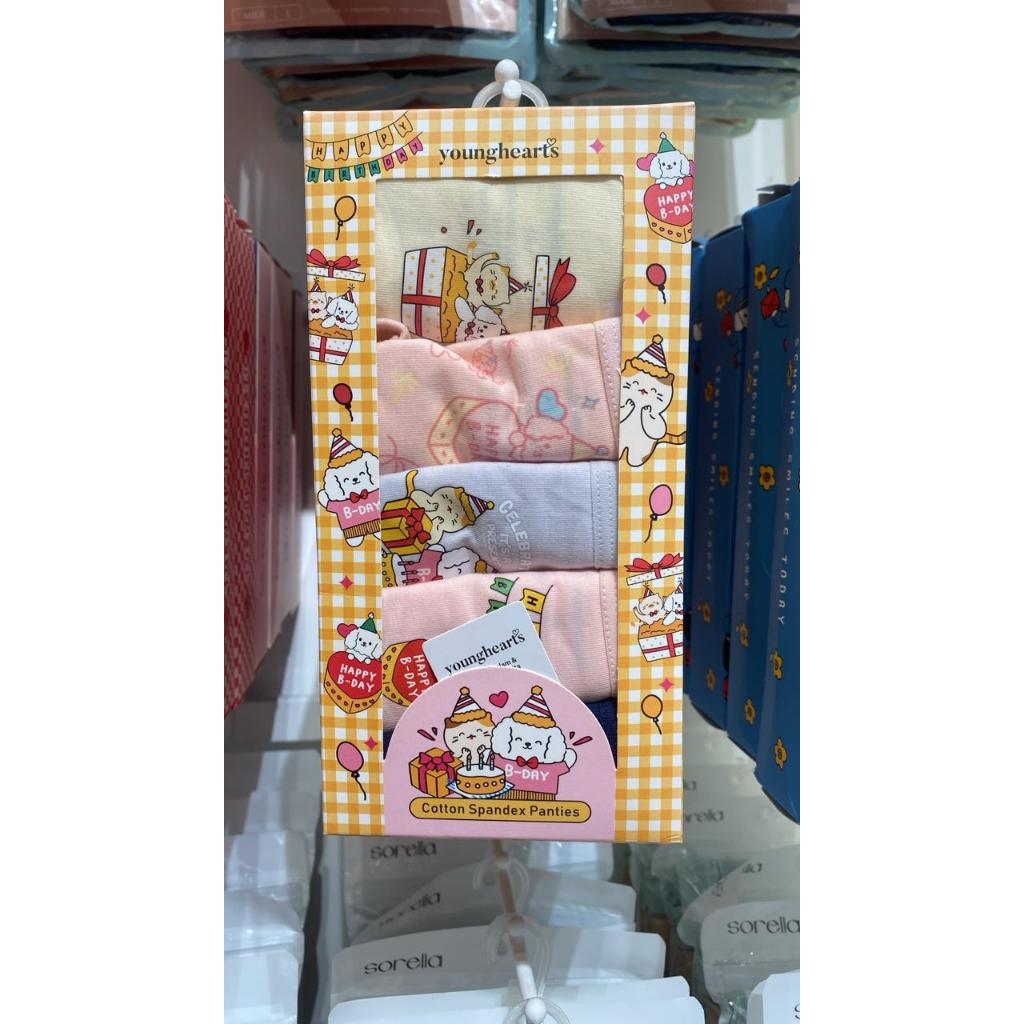 Young Hearts Paket Celana Dalam Harmony Pesta Ulang Tahun model Hipster isi 5pcs