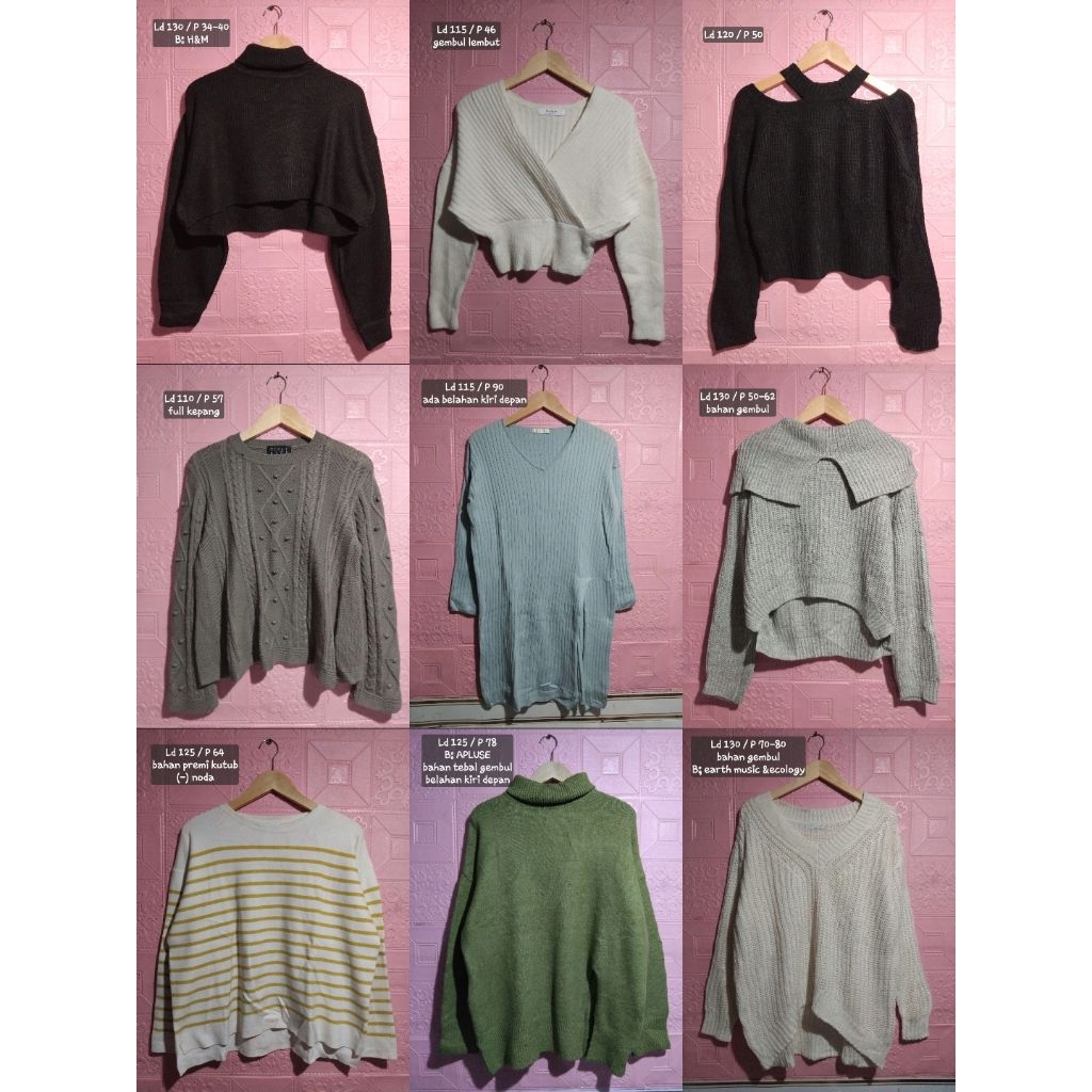 Rajut Premium / Premium Sale / Super Premium / Rajut lengan panjang / Rajut Jaring Katbol / Atasan r