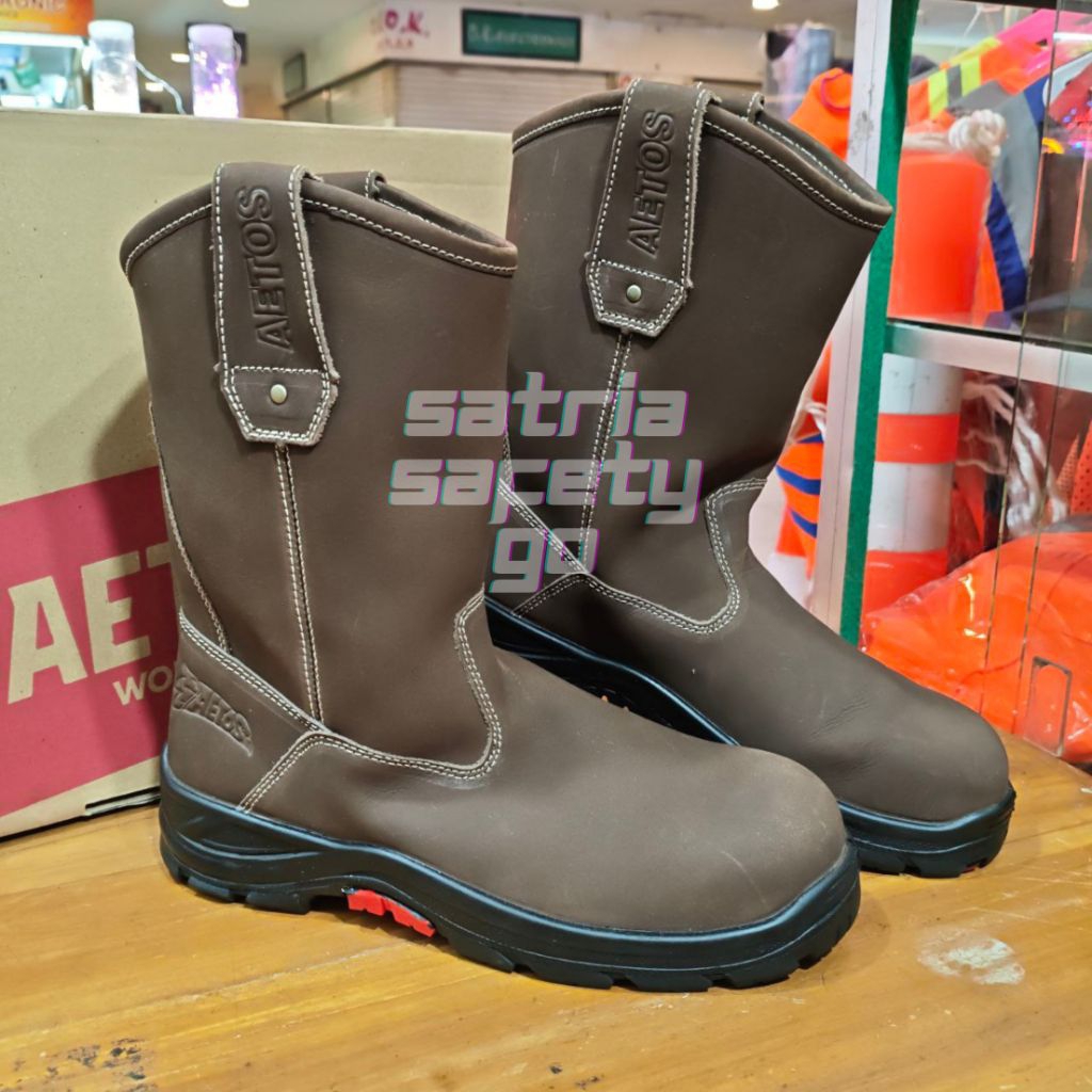 Sepatu Safety Aetos Lithium Mocca Type 813017 Original - Safety Shoes Boots Original Berkualitas