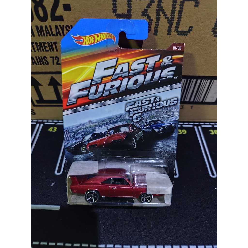 Hot wheels Fast & Furious Card Lama '69 Dodge Charger Daytona Merah