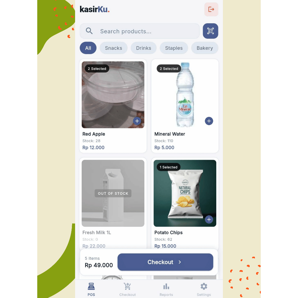 Aplikasi Kasir (kasirKu) - cetak invoice dengan printer thermal bluetooth