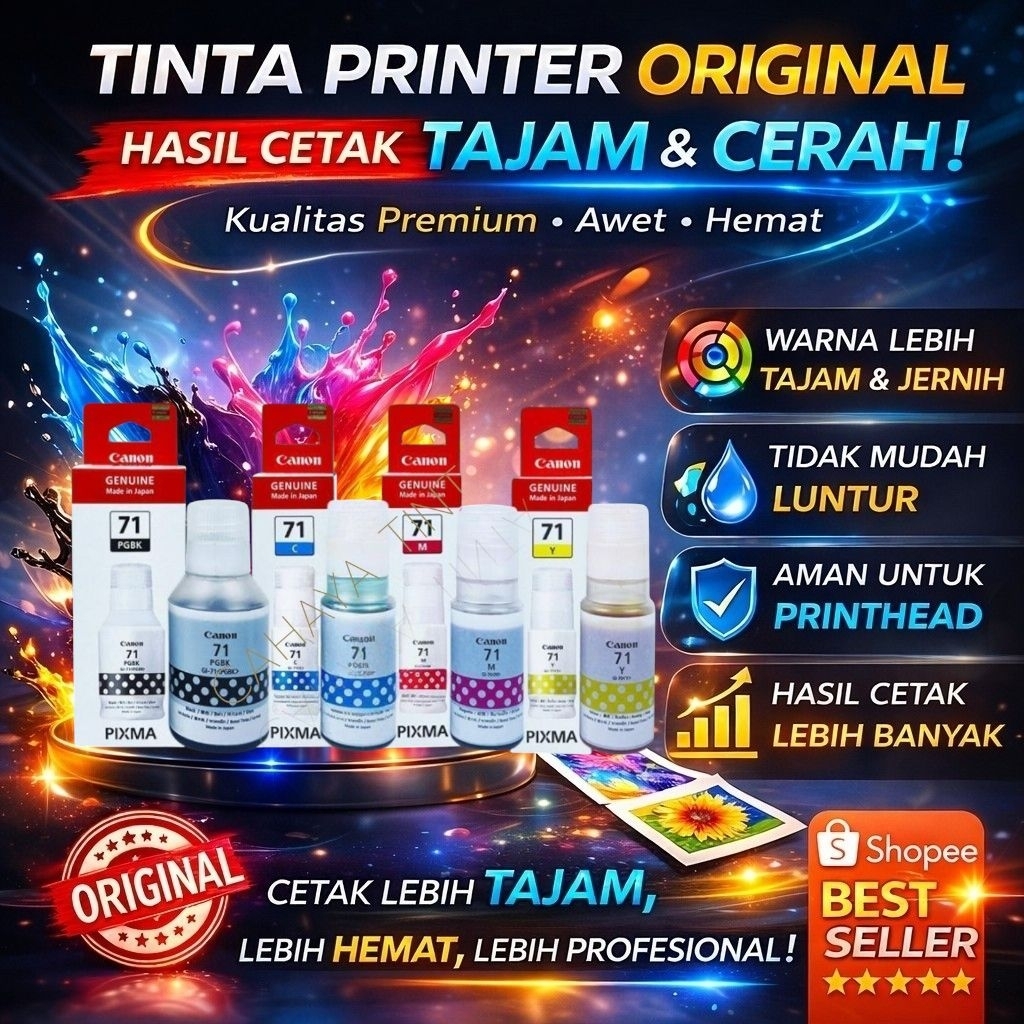 Tinta Printer Canon GI-71 Canon PIXMA G1730 Canon PIXMA G2730 Canon PIXMA G3730 Canon PIXMA G4770