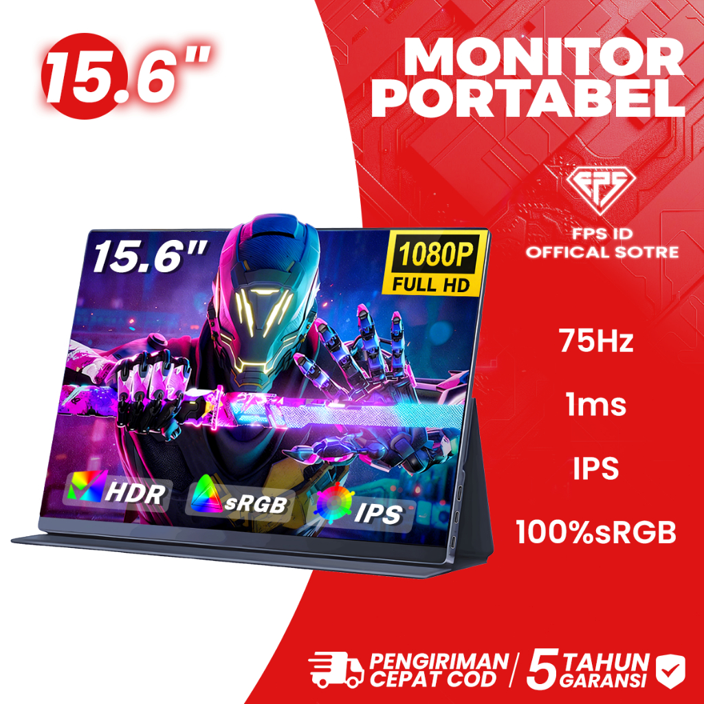 Monitor PC 15.6 Inch Portable Monitor Nintendo Switch 60Hz Ps4 1080p PC Speaker Touch Screen PS5 Xbo