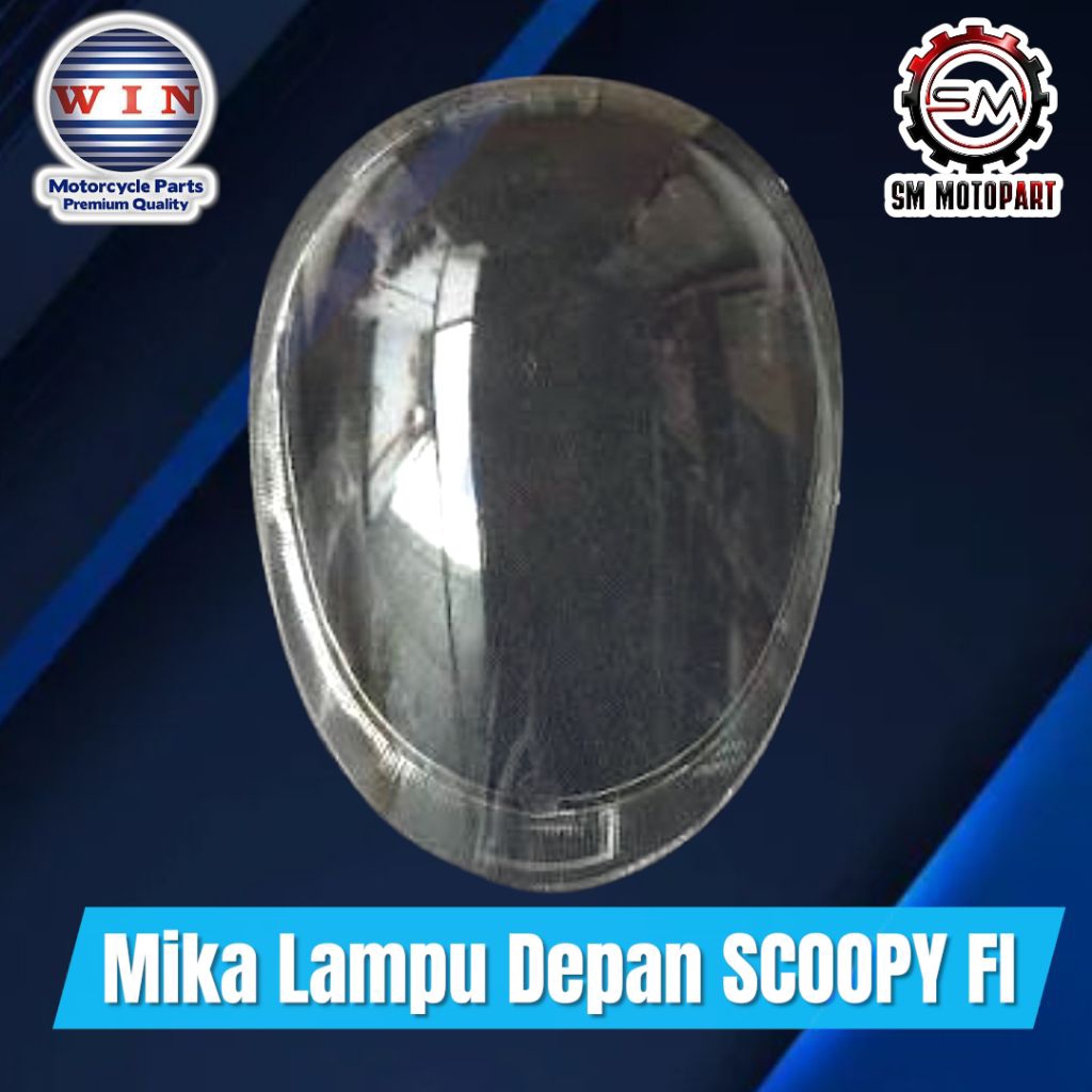WIN MIKA KACA LAMPU DEPAN MOTOR SCOOPY 110 FI 2013 2014 2015 2016