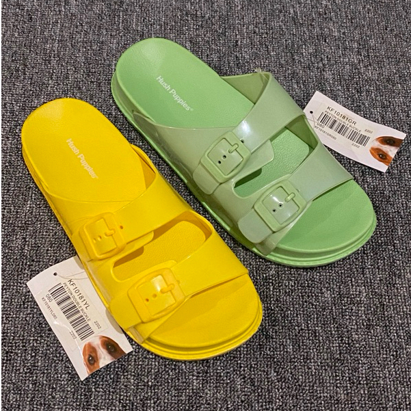 PSPGN.CO | original branded hush puppies peyton double buckle sandal wanita slide