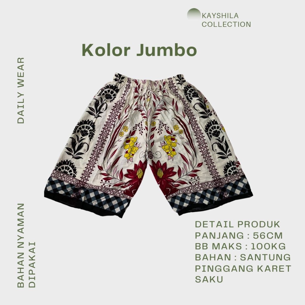 Celana Kolor Jumbo Bahan Rayon Santung adem nyaman