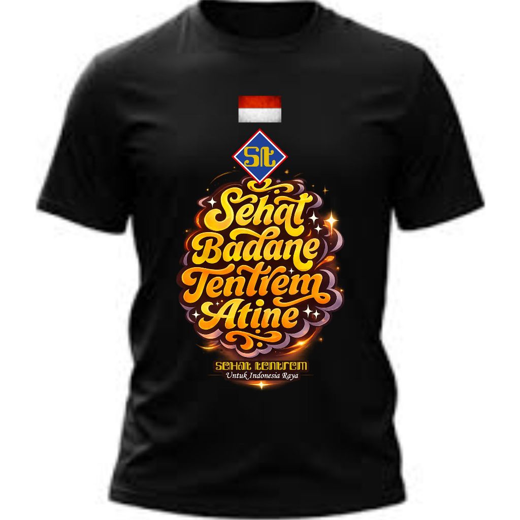 Kaos Costum Sehat Badane Tentrem Atine