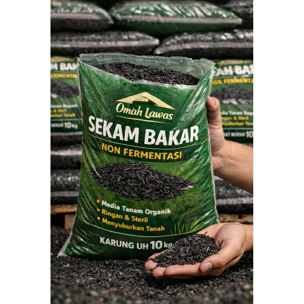 Sekam Bakar | Media Tanam Aglonema | Sekam Bakar Steril | Karung UH 10 kg