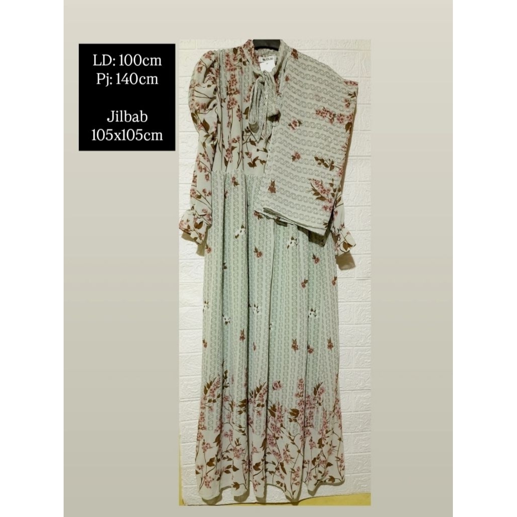Gamis set jilbab ceruty