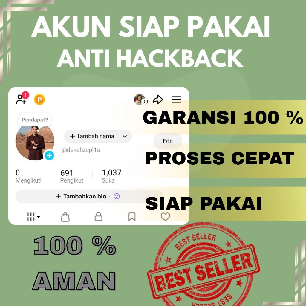 Jual Akun TikTok Hasil FYP Murni Organik | Bisa Live Streaming & Promosi | Bergaransi Termurah Organ