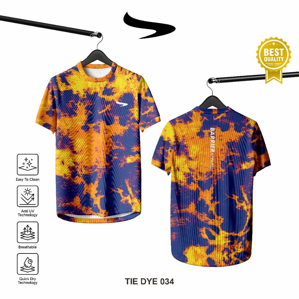 KAOS JERSEY TIE DYE - JERSEY RUNNING PRIA & WANITA - JERSEY RUNNING TIE DYE