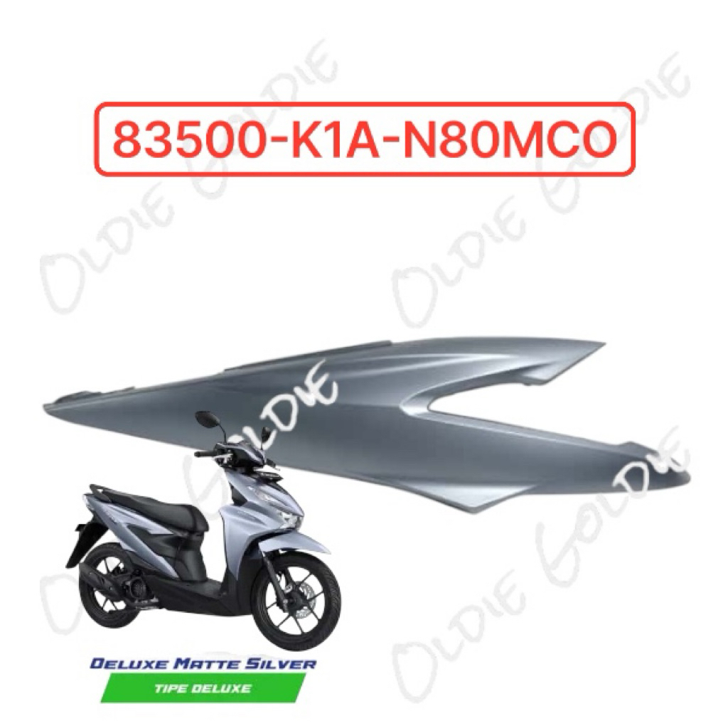 83500-K1A-N80MCO Cover Body Kanan Silver Honda BeAT K1AL