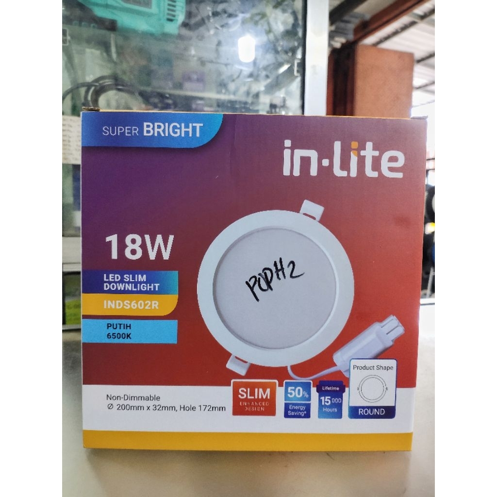 IN-LITE LED SLIM DOWNLIGHT INDS602R INLITE 18 WATT