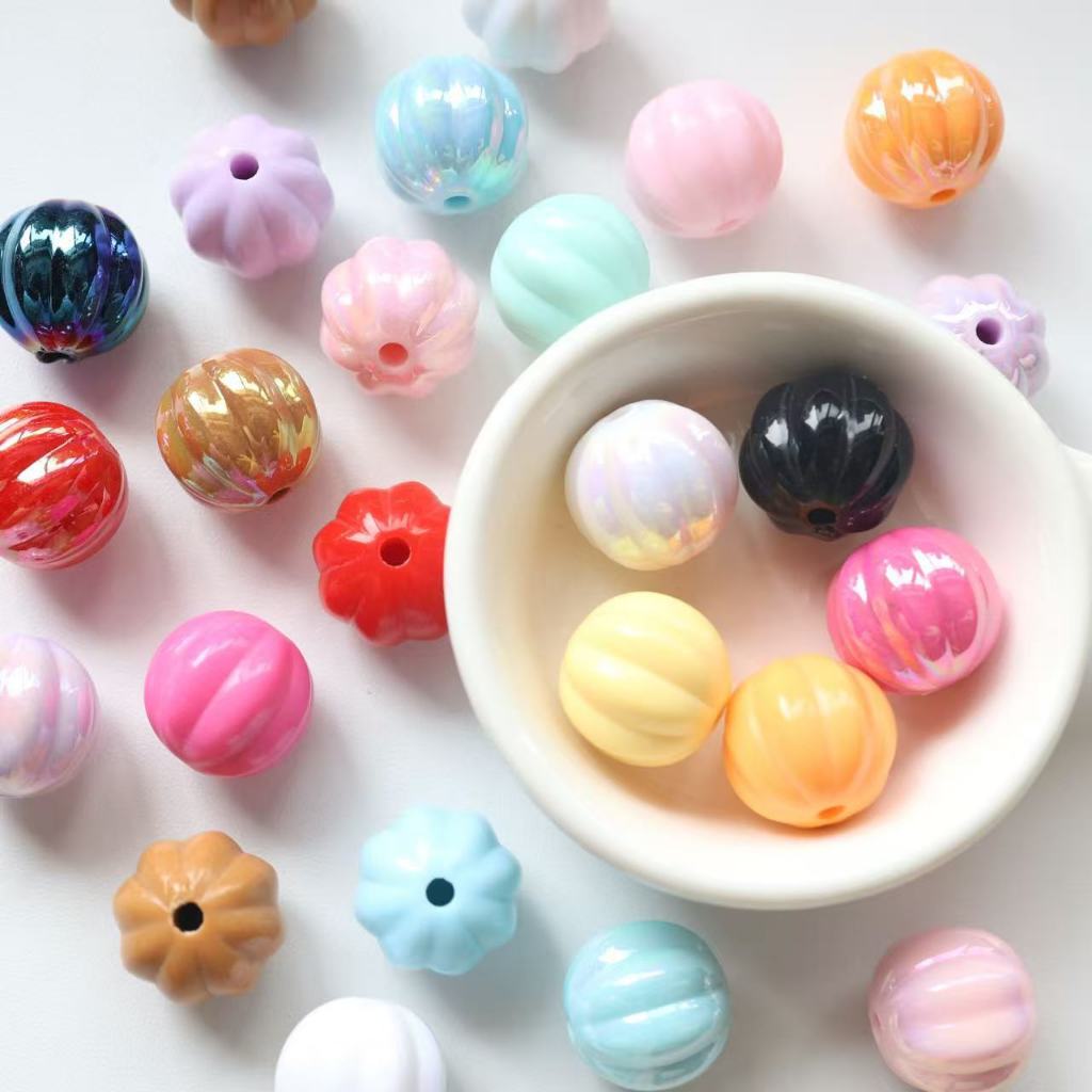 [COD&20PCS]Tas Rantai Ponsel Diy Warna-Warni Manik-Manik Bergaris Labu