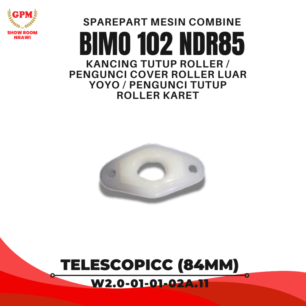 Sparepart Suku Cadang TELESCOPICC (84mm) W2.0-01-01-02A.11 Untuk Mesin Panen Padi Combine Harvester 