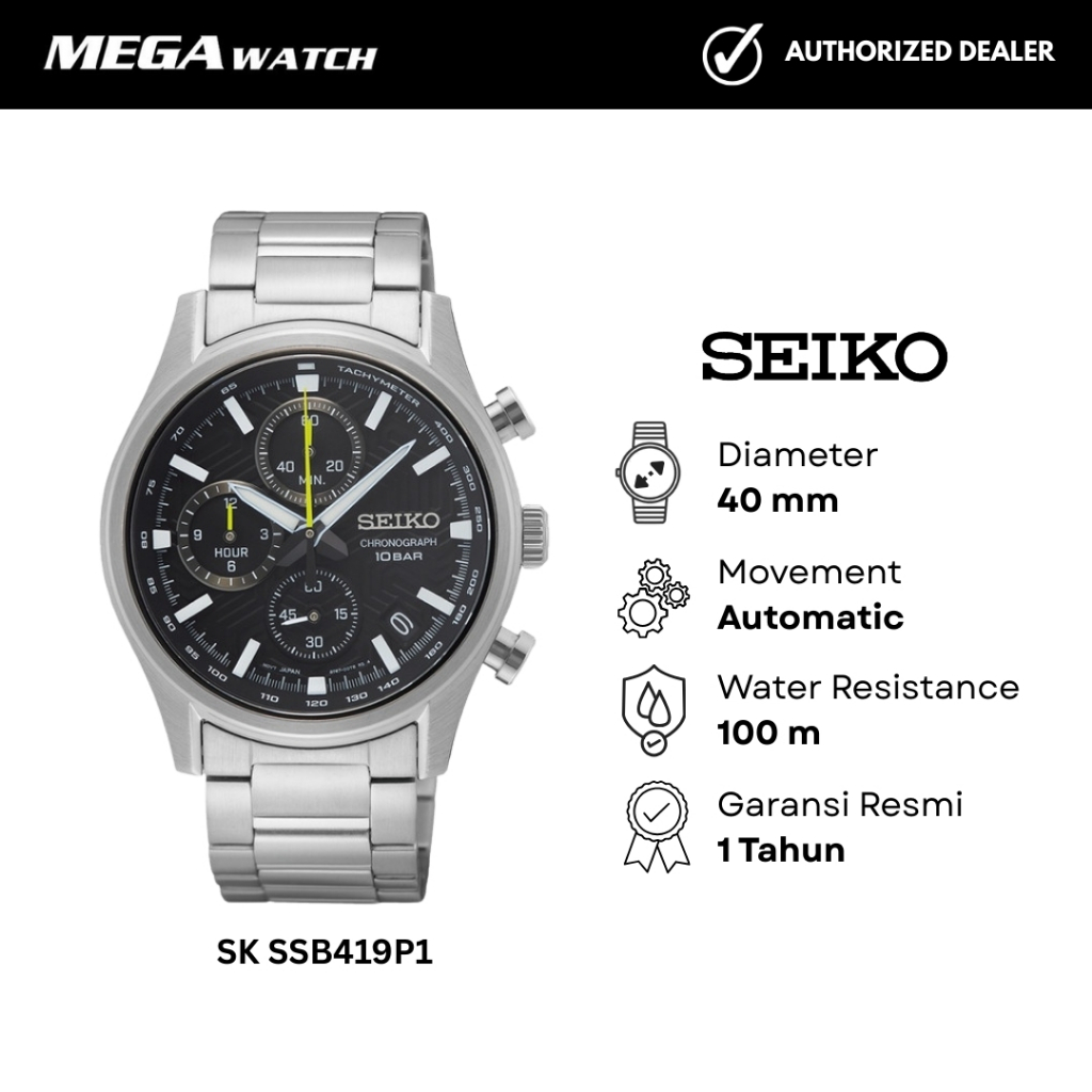 Jam Tangan SEIKO Pria Original SK SSB419P1