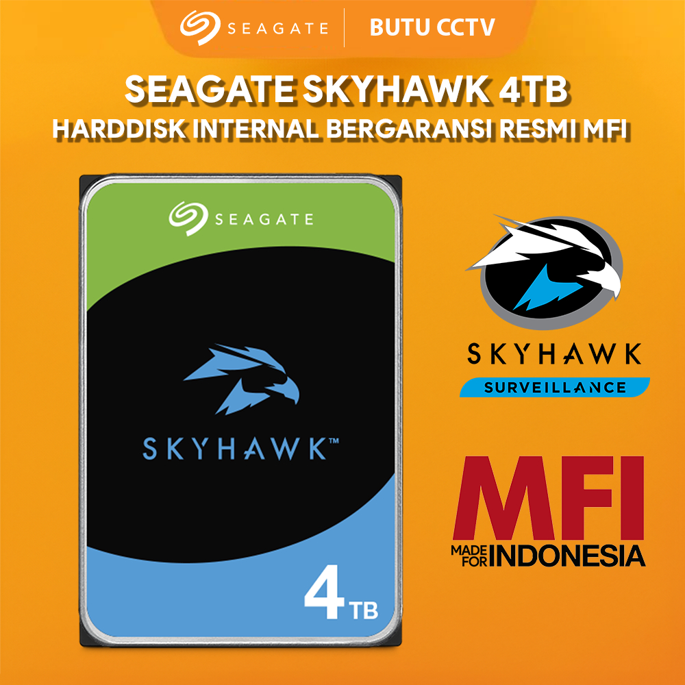 SEAGATE SKYHAWK 4TB SEAGATE HARDDISK INTERNAL 4TB BERGARANSI RESMI MFI