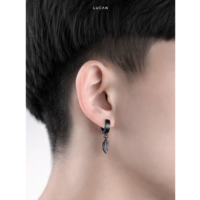 LUCAN - Anting Lucan Leaf Anting Pria Anting Cowok Anting Korea Anting Keren Anting Fashion Premium