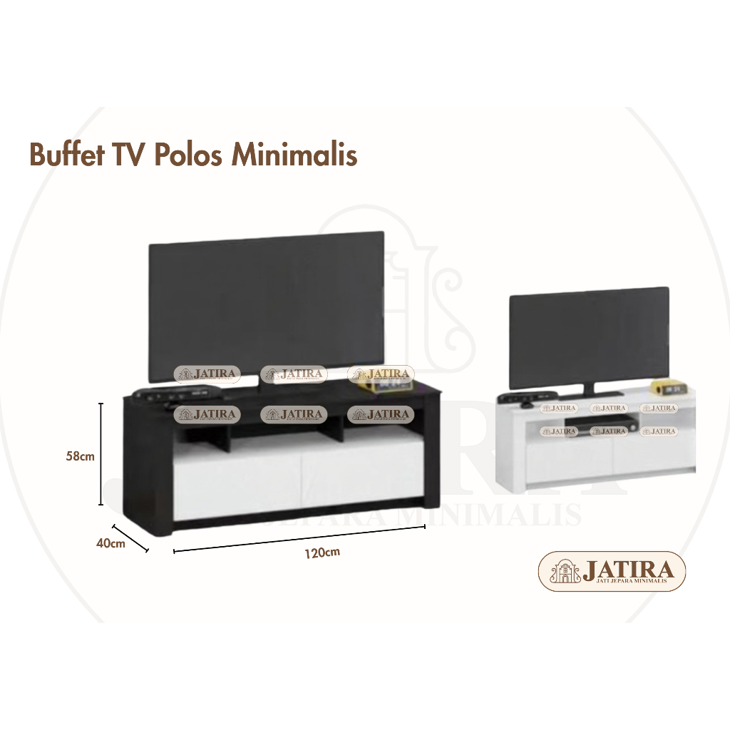 Buffet TV Minimalis Polos | Meja TV Buffet TV 120cm Murah Palembang