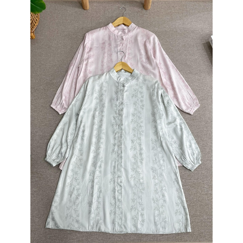 TUNIK MOTIF BUNGA SOFT PINK DAN SOFT MINT 2857 2858