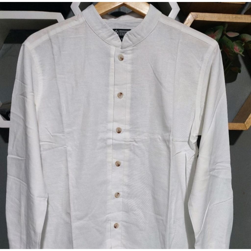 Greenlight Kemeja Komko original distro Lengan panjang terbaru warna putih
