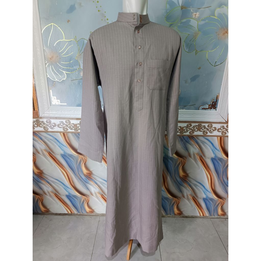 BAJU MUSLIM PRIA/ GAMIS ABAYA PRIA ARAB/ KATUN TEBAL BERAT ADEM