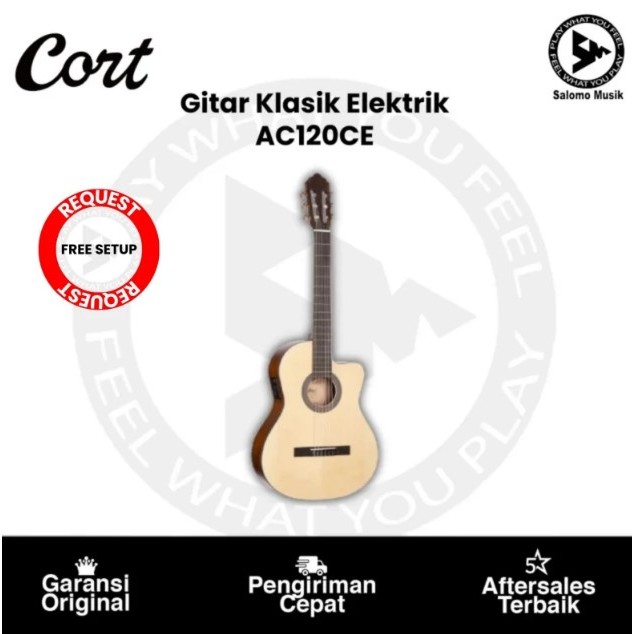 Cort AC120CE OP Classic Guitar Open Pore Original