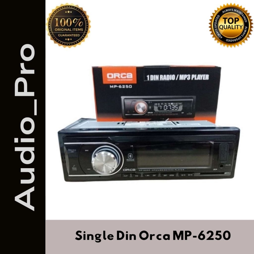 Single Din Orca MP 6250 / Tape Single Din Orca USB MP3 Radio Best Quality