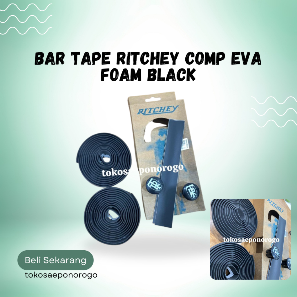 BAR TAPE RITCHEY COMP EVA FOAM BLACK HANDLEBAR TAPE SEPEDA ROAD BIKE