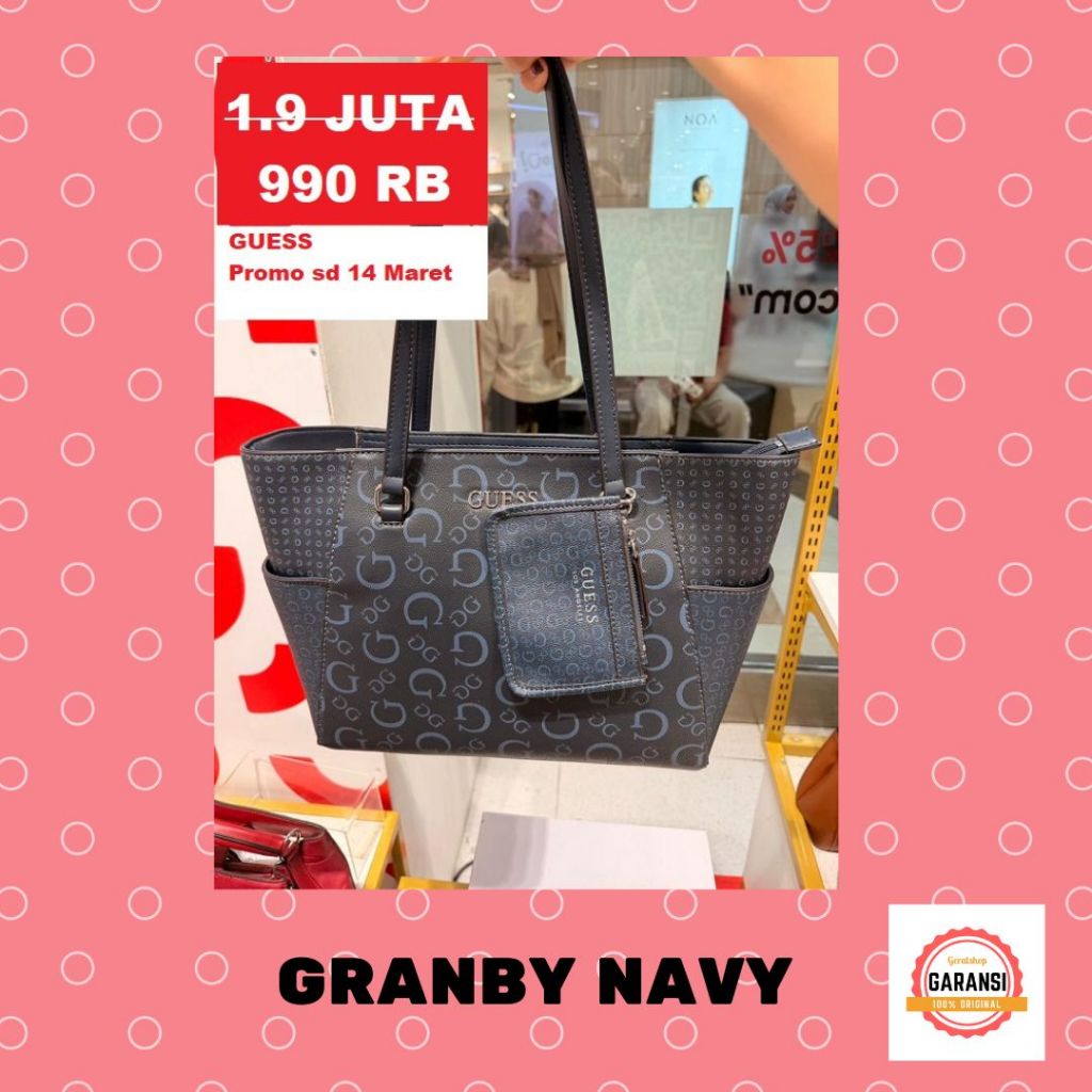 Tas tote bag guess Wanita seri NOELLE SMALL 100% ORIGINAL store