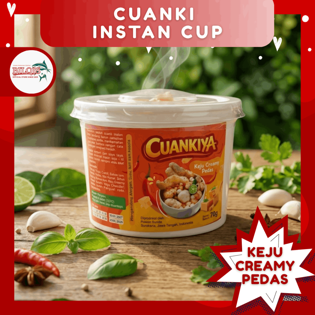 Cuankiya Cuanki Instan Cup Rasa Keju Creamy Pedas / Cuanki Instan Tinggal Seduh