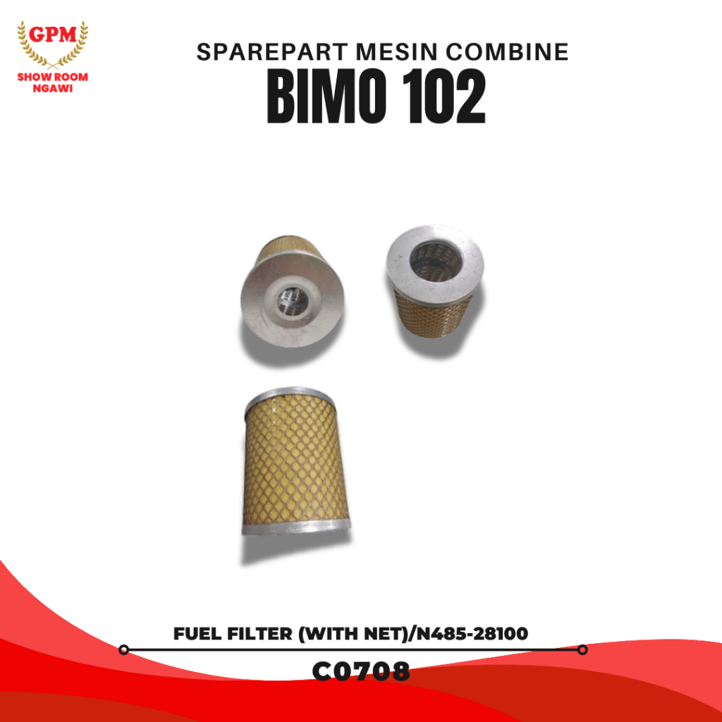 Sparepart Suku Cadang Fuel Filter Dengan Net N485-28100 C0708 Untuk Mesin Panen Padi Combine Harvest