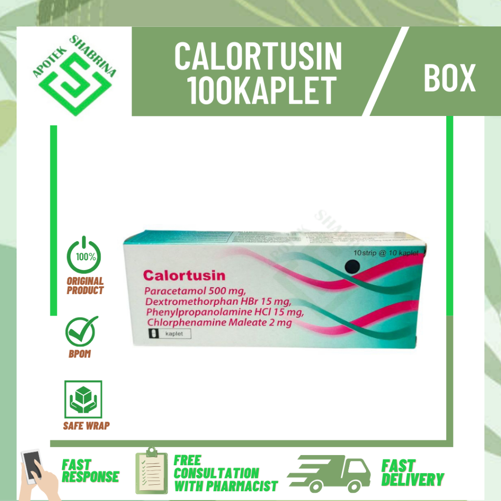 CALORTUSIN 100KAPLET / BOX / BATUK PILEK DEMAM SAKIT KEPALA