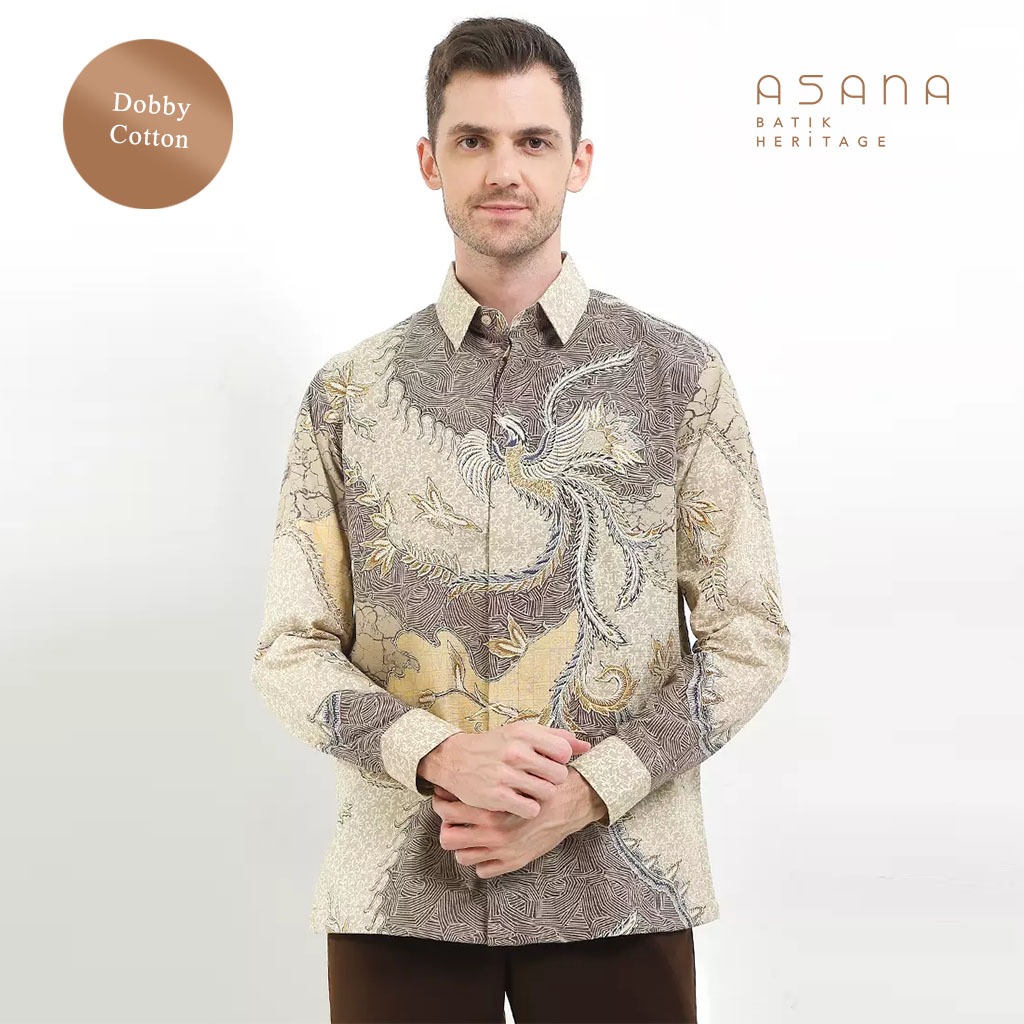 Kemeja Asana Batik Lengan Panjang Jiwanta -  Coklat