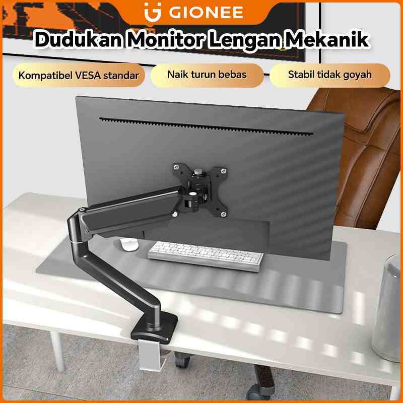[No punching] Lengan Bracket Monitor Gas Spring 17–32 Inci | Arm Monitor Adjustable 360° | Dudukan M