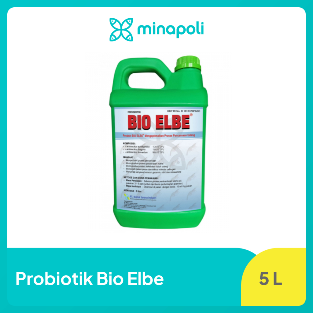 Probiotik Udang dan Ikan Bio Elbe Kemasan 5 Liter